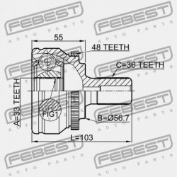 VOLVO S80 2007- KÜLSŐ CSUKLÓ 36000521