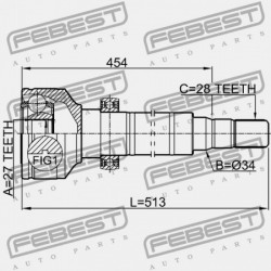 JOBB OLDALI BELSŐ CSUKLÓ VOLVO XC60 2009- 36012424
