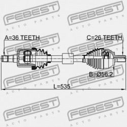 BAL ELSŐ FÉLTENGELY VOLVO S80 2007- 36000550