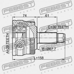 HÁTSÓ KÜLSŐ CSUKLÓ LAND ROVER RANGE ROVER III 2002-2012 TOB500330