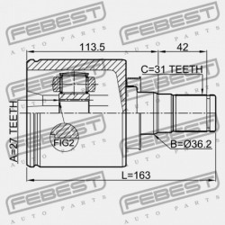 BAL OLDALI BELSŐ CSUKLÓ LAND ROVER FREELANDER II 2006-2014 LR002621