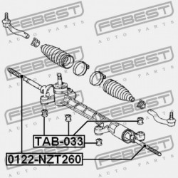 KORMÁNYRÚD TOYOTA ISIS ANM1, ZGM1, ZNM10 2004.09- JP 45510-20100