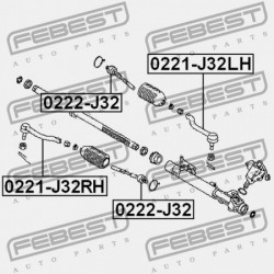 KORMÁNYRÚDVÉG BALRA NISSAN TEANA RUS MÁRKA J32R 2009.06-2013.12 EL D8640-JA00A