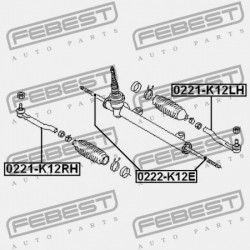 KORMÁNYRÚDVÉG JOBB NISSAN NOTE UK MÁRKA E11E 2006.01-2013.08 EL 48527-1U61A