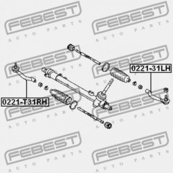 KORMÁNYRÚDVÉG JOBBRA NISSAN X-TRAIL RUSMAKE T31R 2009.10- EL D8E20-JG00A