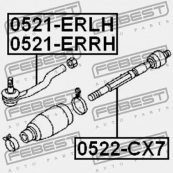 KORMÁNYRÚDVÉG BALRA MAZDA CX-7 ER 2007-2009 EU EG21-32-290