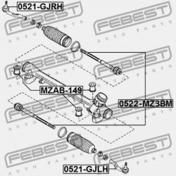 KORMÁNYRÚDVÉG BALRA MAZDA 6 GJ 2012-2012 EU GHT2-32-290