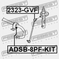 ELSŐ STABILIZÁTOR PERSELY (KÉSZLET) AUDI A3/S3/SPORTB./LIM./QU 2004-2013 RDW 1K0411303BF