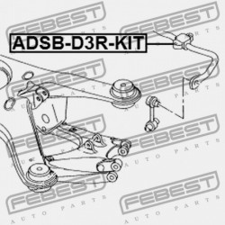 HÁTSÓ STABILIZÁTOR PERSELY KÉSZLET AUDI A8 2004-2010 CA 4E0511407D