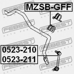 ELSŐ STABILIZÁTOR PERSELY MAZDA CAPELLA GF 1997-1999 JP GE4T-34-156
