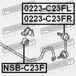 ELSŐ STABILIZÁTOR PERSELY NISSAN SERENA C23 1991.06-1999.06 JP 54613-1C406