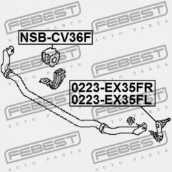 ELSŐ STABILIZÁTOR PERSELY NISSAN SKYLINE V36 2006.11-2014.03 JP 54613-JK50B