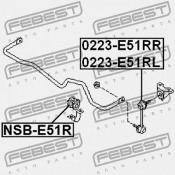 HÁTSÓ STABILIZÁTOR PERSELY NISSAN ELGRAND E51 2002.05-2010.08 JP 54613-WL005