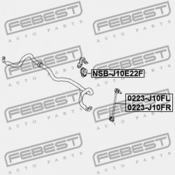 ELSŐ STABILIZÁTOR PERSELY NISSAN QASHQAI J10E 2006.12-2013.12 EL 54613-JD02B