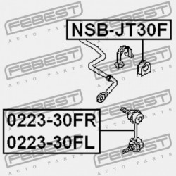 ELSŐ STABILIZÁTOR PERSELY NISSAN T30 2000.10-2007.08 JP 54613-8H316