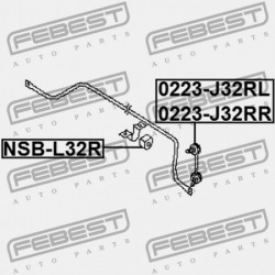 HÁTSÓ STABILIZÁTOR PERSELY NISSAN ALTIMA L32 2006.10-2012.05 CA 56243-ZN40A