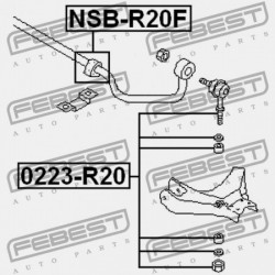 ELSŐ STABILIZÁTOR PERSELY NISSAN TERRANO2 R20 1993.02-2006.12 EL 54613-0X800