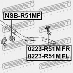 ELSŐ STABILIZÁTOR PERSELY NISSAN PATHFINDER R51M 2005.01-2014.11 EL 54613-ZL10A