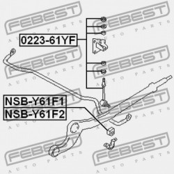 ELSŐ STABILIZÁTOR PERSELY NISSAN PATROL(GR) Y61 1997.10-2010.03 EL 54613-VB002