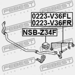 ELSŐ STABILIZÁTOR PERSELY NISSAN SKYLINE V36 2006.11-2014.03 JP 54613-JK06C