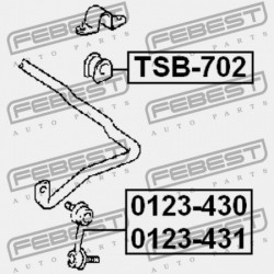 ELSŐ STABILIZÁTOR PERSELY TOYOTA CALDINA AT191,CT19,ET196,ST19 1992.11-2002.06 JP 48815-30040