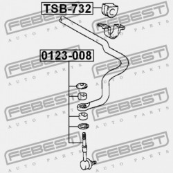 ELÜLSŐ STABILIZÁTORKILINCS TOYOTA LAND CRUISER 90 KZJ9,LJ9,RZJ9,VZJ9 1996.04-2008.12 GR 48820-35030