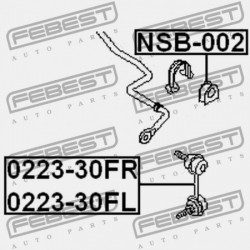 JOBB ELSŐ STABILIZÁTORKILINCS NISSAN X-TRAIL T30 2004.03-2006.12 CA 54618-8H300