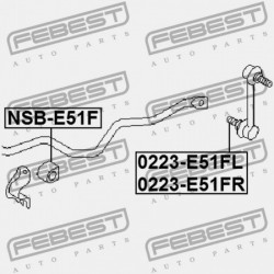 BAL ELSŐ STABILIZÁTORKILINCS NISSAN ELGRAND E51 2002.05-2010.08 JP 54667-WL010