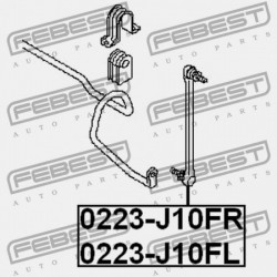 BAL ELSŐ STABILIZÁTORKILINCS NISSAN QASHQAI J10E 2006.12-2013.12 EL 54668-JD00A