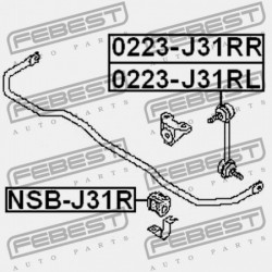 BAL HÁTSÓ STABILIZÁTORKILINCS NISSAN TEANA J31 2006.04-2008.02 EL 54668-9W200