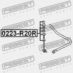 HÁTSÓ STABILIZÁTORKILINCS NISSAN TERRANO2 R20 1993.02-2006.12 EL 56260-0F001
