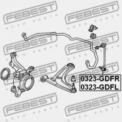 JOBB ELSŐ STABILIZÁTORKILINCS HONDA FIT ALMAS GD1 2002-2008 JP 51320-SAA-J01