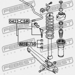 HÁTSÓ STABILIZÁTORKILINCS MITSUBISHI LANCER,LANCER CEDIA CS,CT 2000.03-2009.08 JPN MR403771