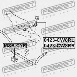 JOBB HÁTSÓ STABILIZÁTORKILINCS MITSUBISHI LANCER CY,CZ 2007.03-2013.02 EUR MN184194