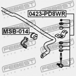 HÁTSÓ STABILIZÁTORKILINCS MITSUBISHI DELICA SPACE GEAR/CARGO PA-PF 1994.03-2006.12 JPN MR267875