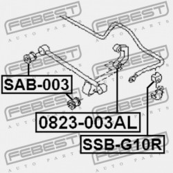 HÁTSÓ STABILIZÁTORKILINCS (ALUMÍNIUM) SUBARU IMPREZA G11 2000.02-2007.04 JP 20481-AA001