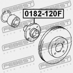 ELÜLSŐ KERÉKAGY TOYOTA COROLLA/FIELDER CE121,NZE12,ZZE12 2000.08-2006.09 JP 43502-12140