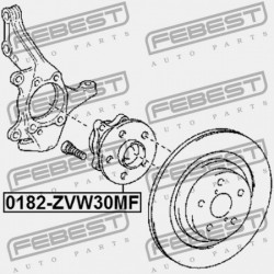 ELÜLSŐ KERÉKAGY TOYOTA PRIUS ZVW30 2009.04- EU 43550-47010