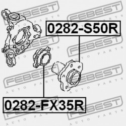 CSAPÁGY NÉLKÜLI HÁTSÓ KERÉKAGY NISSAN FX45/35 S50 2003.03-2008.06 GL 43202-WL010