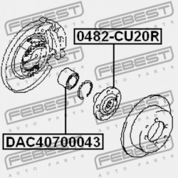 CSAPÁGY NÉLKÜLI HÁTSÓ KERÉKAGY MITSUBISHI LANCER,LANCER CEDIA CS,CT 2000.03-2009.08 JPN MR510149