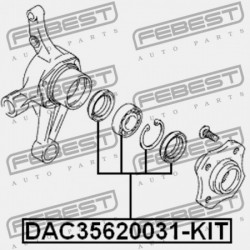 HÁTSÓ KERÉKAGY CSAPÁGY JAVÍTÓ KÉSZLET SUZUKI BALENO/ESTEEM SY413/SY415/SY416/SY418/SY419 1995-2001 09267-35003