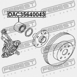 ELSŐ KERÉKAGYCSAPÁGY TOYOTA BB QNC2 2006.01- JP 90043-63308