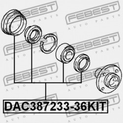 ELSŐ KERÉKAGYCSAPÁGY JAVÍTÓ KÉSZLET TOYOTA COROLLA SED/CP/WG AE10,CE100,EE10 1991.08-2001.11 GR 90363-38006