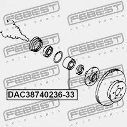 ELSŐ KERÉKAGYCSAPÁGY TOYOTA COROLLA SED/CP/WG AE10,CE100,EE10 1991.08-2001.11 GR 90369-38003