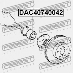 ELSŐ KERÉKAGYCSAPÁGY TOYOTA AVENSIS AZT25 2003.07-2008.11 JP 90363-40066
