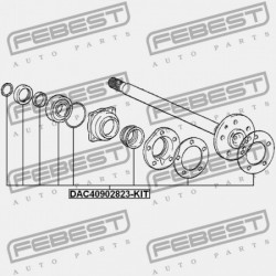 HÁTSÓ KERÉKAGYCSAPÁGY JAVÍTÓ KÉSZLET TOYOTA LAND CRUISER 90 KZJ9,LJ9,RZJ9,VZJ9 1996.04-2008.12 GR 90363-40072