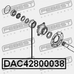 HÁTSÓ KERÉKAGYCSAPÁGY NISSAN KING CAB D22 1998.02-2011.11 EL 43210-0W000