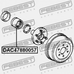 HÁTSÓ KERÉKAGYCSAPÁGY TOYOTA HIACE/HIACE S.B.V KLH1,2,LXH1,2,RCH1,2 1995.08-2011.1 90369-47001