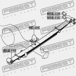 HÁTSÓ LENGÉSCSILLAPÍTÓ VISSZARUGÓZÁS MITSUBISHI L200,L200 SPORTERO KA,B0 2005.05- G.EXP/MMTH MR992642