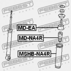 HÁTSÓ LENGÉSCSILLAPÍTÓ VISSZARUGÓZÁS MITSUBISHI CHARIOT GRANDIS N80,90 1997.08-2003.04 JPN 4060A047